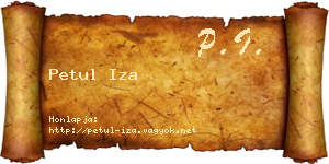 Petul Iza névjegykártya